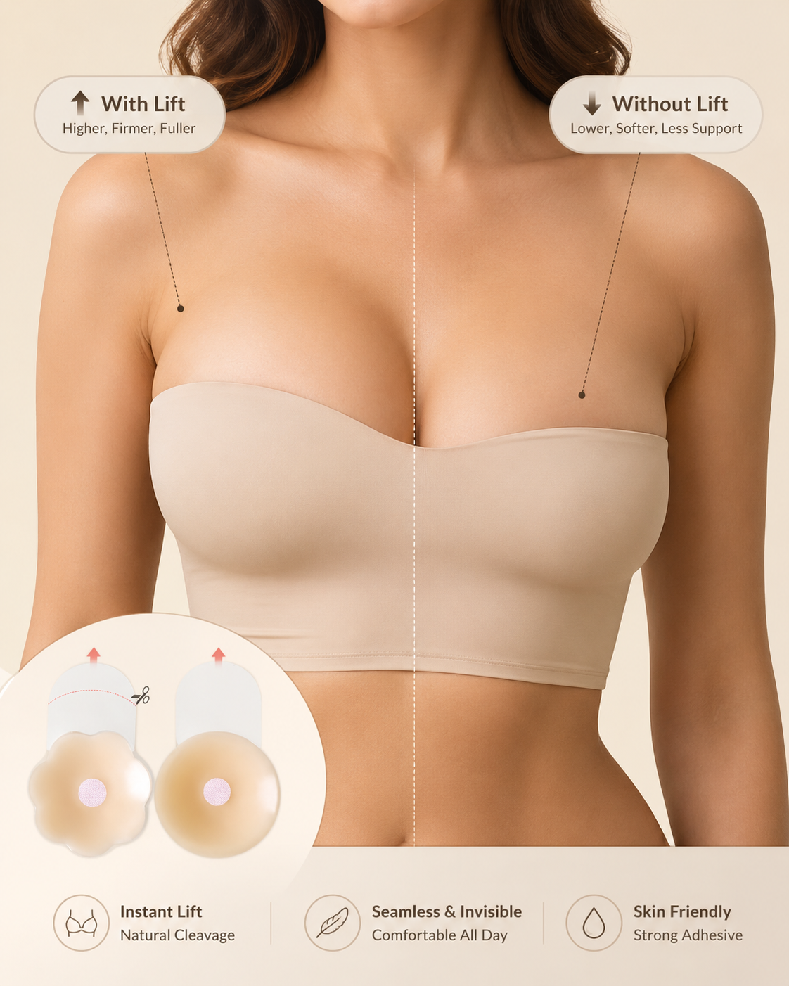 UpLyft™ Reusable Nipple Covers with Lift